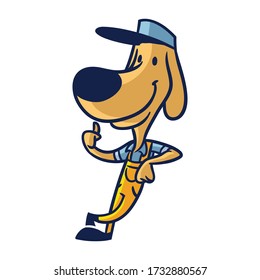 Cartoon Dog Mascot Logo Design