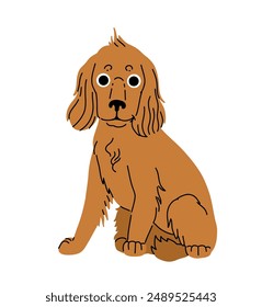 Cartoon Hund in Bewegung. Verschiedene Hunderassen. Aktive Welpen Siberian Husky, Jack Russell Terrier, Cocker Spaniel, Miniatur Pudel, Shar Pei, Bishon Frize. flache Vektorillustration