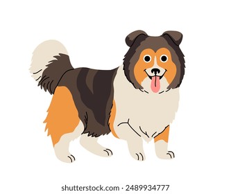 cartoon Dog in motion. Different canine breeds. Active puppies doberman, dalmatian, pomeranian, sheltie, italian greyhound, yorkshire terrier, corgi. Flat vector illustration