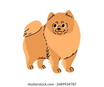 cartoon Dog in motion. Different canine breeds. Active puppies doberman, dalmatian, pomeranian, sheltie, italian greyhound, yorkshire terrier, corgi. Flat vector illustration