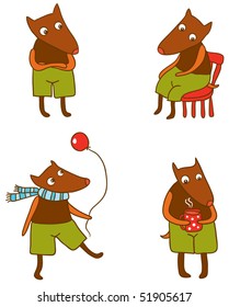 cartoon dog set