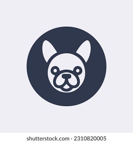 Cartoon Dog silhouette vector icon
