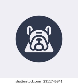 Cartoon Dog silhouette vector icon