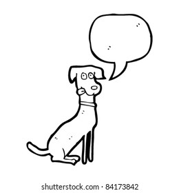 cartoon dog sitting