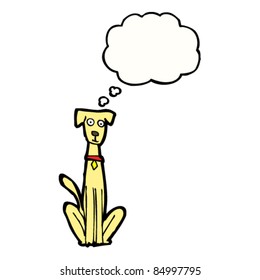 cartoon dog sitting