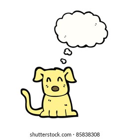 sentada de perro de caricatura