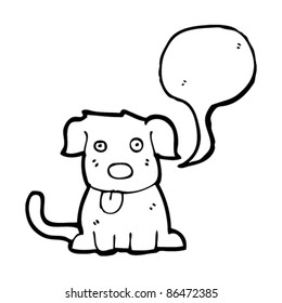 Cartoon-Hund sitzend
