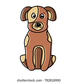 cartoon dog sitting pet animal