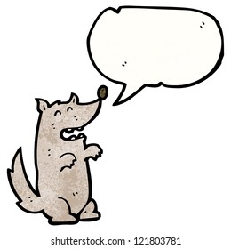 Cartoon-Hund mit Sprachblase