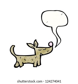 cartoon dog with speech bubble