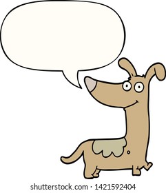 cartoon dog with speech bubble