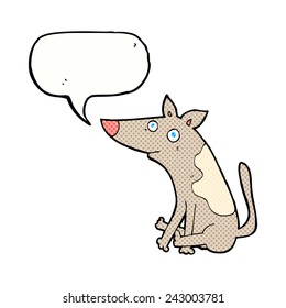 cartoon dog with speech bubble