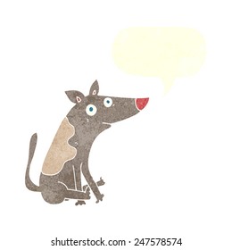 cartoon dog with speech bubble