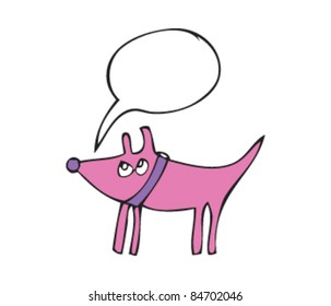 Cartoon Dog and speech bubble