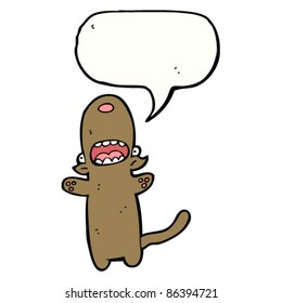 cartoon dog with speech bubble