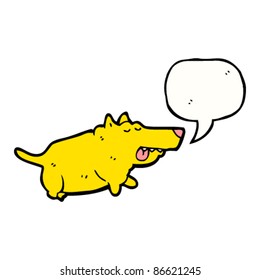 Cartoon-Hund mit Sprachblase