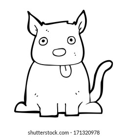 cartoon dog sticking out tongue