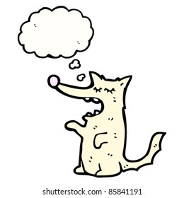 pensamiento de perro de dibujos animados