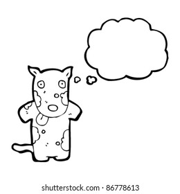 cartoon dog thinking