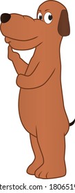 caricatura de un perro pensando seriamente