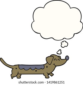 Cartoon-Hund mit Denkblase
