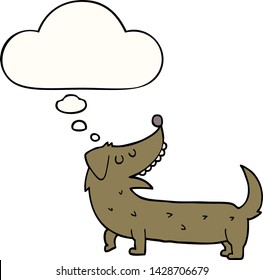 Cartoon-Hund mit Denkblase