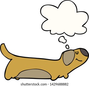 Cartoon-Hund mit Denkblase