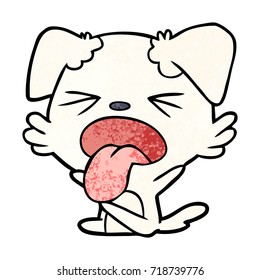 cartoon dog throwing tantrum