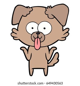 cartoon dog with tongue sticking out