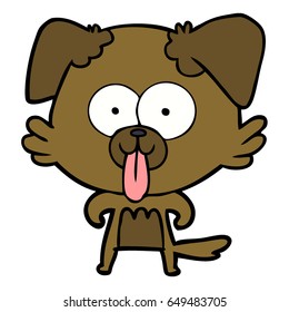 cartoon dog with tongue sticking out