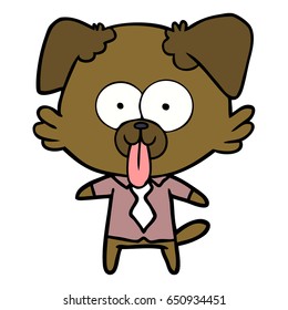 cartoon dog with tongue sticking out