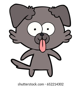 cartoon dog with tongue sticking out