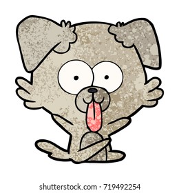 cartoon dog with tongue sticking out