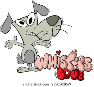 cartoon dog vector clip art illustration .