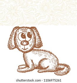 Cartoon dog. Vector illustration