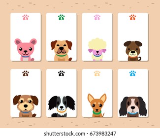 Cartoon dogs card template