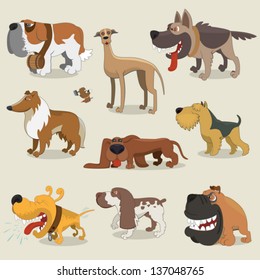 Cartoon dogs collection