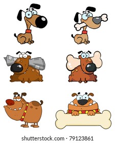 Cartoon Dogs Raster Collection