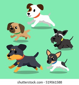 Cartoon dogs running