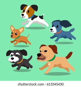 Cartoon dogs running