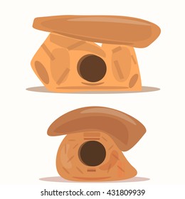 Cartoon dolmens set, Vector illustration