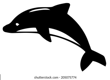 Cartoon of dolphin 