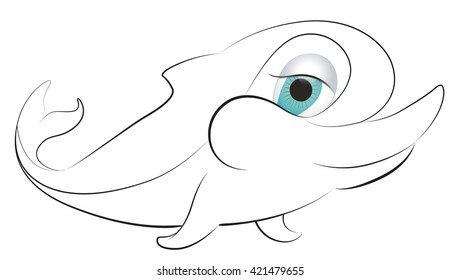 Cartoon Dolphin is Coloring Book.