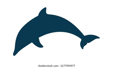 Cartoon dolphin icon. Vector illustration
