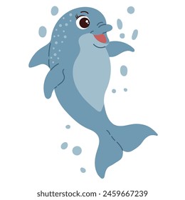 Cartoon Dolphin Ocean Animal Exotic underwater cute creature Marine life