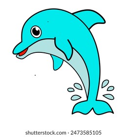 Imagen de Ilustración vectorial de delfín