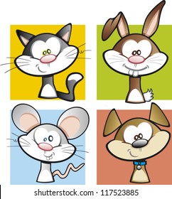 Cartoon domestic animal collection