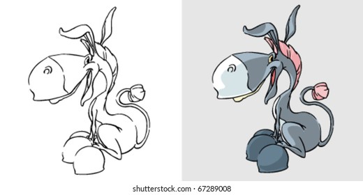 cartoon donkey