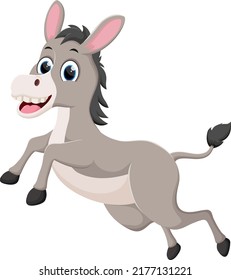 caricatura de burro aislada en fondo blanco