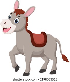 caricatura de burro aislada en fondo blanco